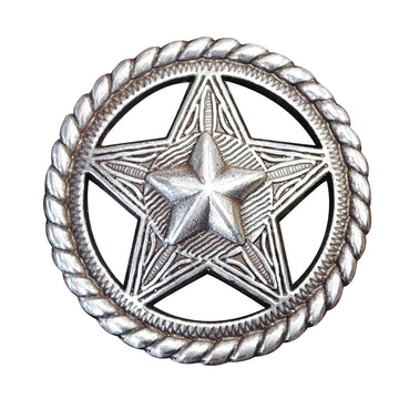 1.5 In Western Nickle Plated Round Conchos Hilason